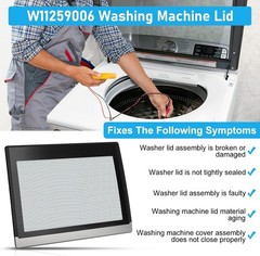 Upgraded Washer Lid Assembly, W11259006 Washer Lid Compatible with Whirlpool