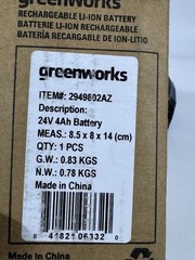 Greenworks 24V MAX 4Ah Lithium Battery