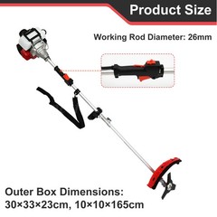 Straight Shaft String Gas Trimmer 4 Stroke 31 CC Weed Grass Eater Brush Cutter