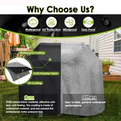 Heavy Duty BBQ Grill Cover Waterproof UV & Fade Resistant Gas Grill Protector