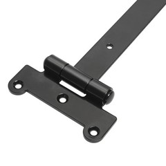 24in Heavy Duty gate Hinges 1760Lbs Capacity, 4 Pcs T-Strap 24 Inch, Black