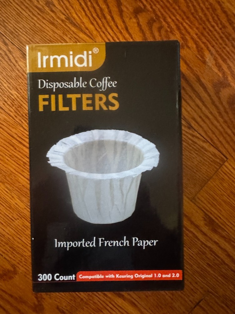 Irmidi 2 Boxes of 300 Count Disposable Coffee Filters Keurig Original 1.0 & 2.0