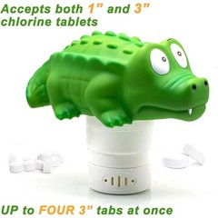 Chlorine Floater Alligator Model Floating Pool Chlorine Dispenser For Pools/Spa