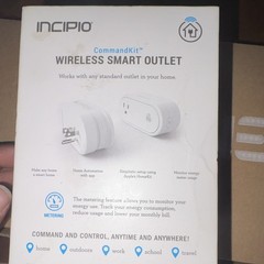 Incipio CommandKit Wi-Fi Smart Outlet Plug, Apple HomeKit, Energy Monitor, White
