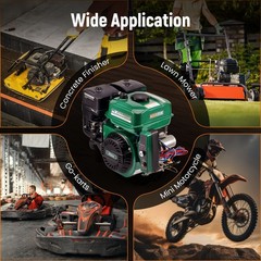 Electric Start Gas Engine Motor 212cc 4-Stroke 7HP Horizontal Water Pump