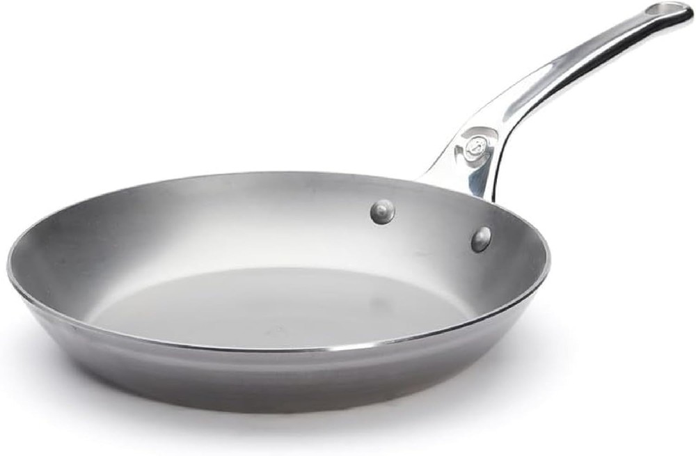 de Buyer MINERAL B Pro Carbon Steel Fry Pan – 11” Diameter, 8.3” Cooking Surface