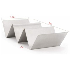US 2 Food Grade Stainless Steel Taco Holder Stand Truck Tray Style Oven Safe