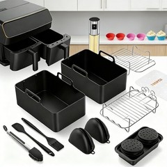 18 Piece Air Fryer Accessories Set Nonstick Dishwasher Safe & Durable Party New