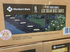 6-Piece Oil-Rubbed Bronze LED Solar Garden/Pathway Disc Lights -BUY MORE & SAVE!