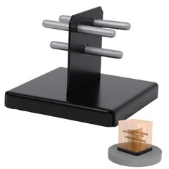 Concealed Post Base for Lumber (Fits 7.5×7.5in) – Pack Black Brackets: 1 8×8 2