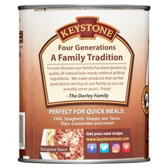 Keystone All natural Ground Beef 28 oz Can, Free Shipping
