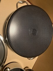 HexClad Hybrid Nonstick Cookware 5 pc Set with Lids Chicken Fryer, Griddle, Pot