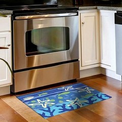 Jellybean Ocean View Accent Rug 20×30 Machine Washable Indoor & Outdoor