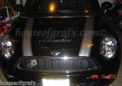 Bonnet & Boot stripes decals graphics fit Mini Cooper S Clubman Countryman Coupe