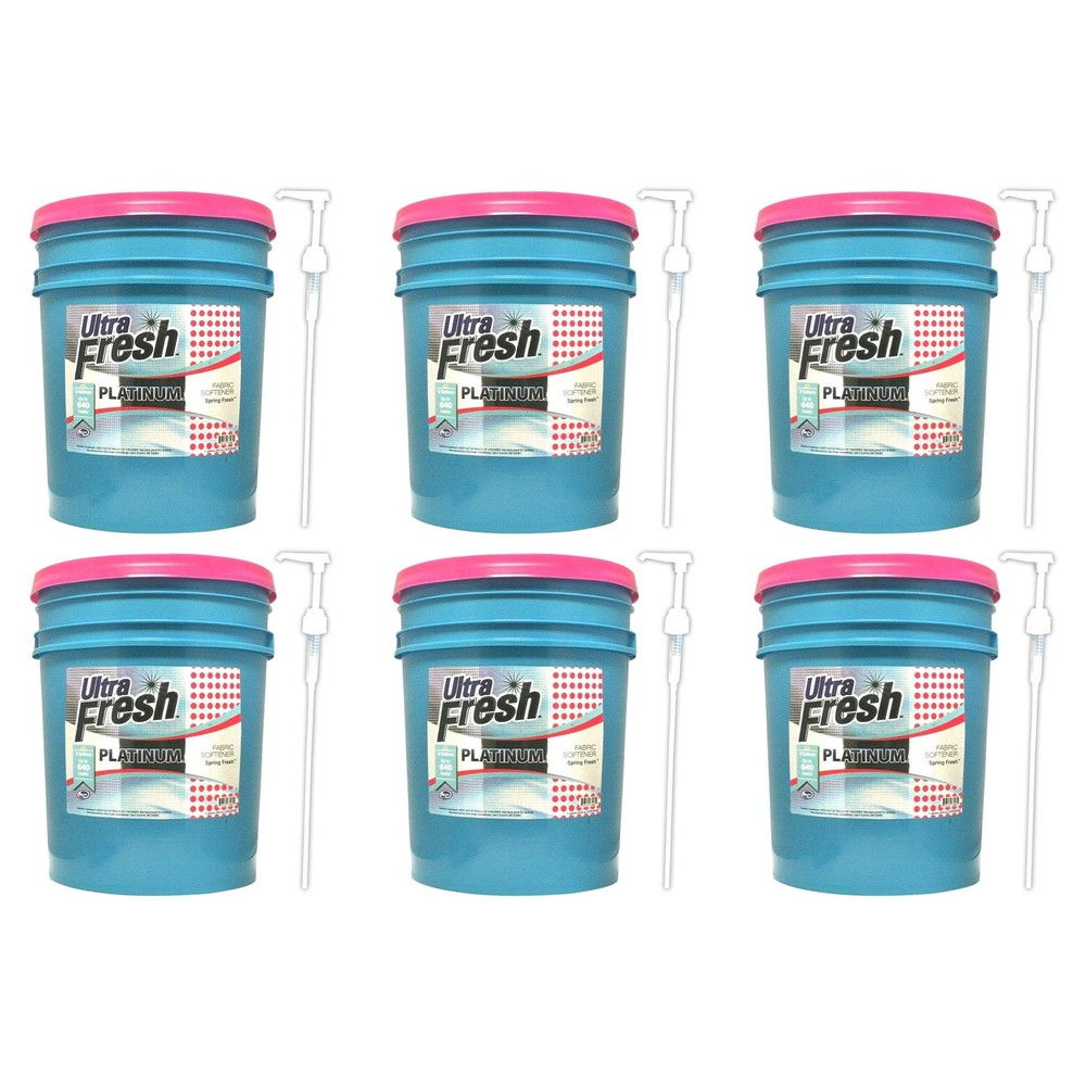 Ultra Fresh Platinum 5 Gal Spring Fresh Fabric Softener Up to 640 Loads (6 Pack)