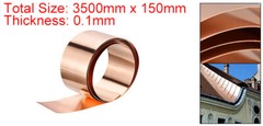 Copper Sheet Roll 11ft x 5.9″ Pure Copper Strip Copper Flashing Metal Foil Plate