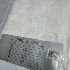 Vinyl White Tablecloth Pack Size 70 X 168 Oblong Easy Care