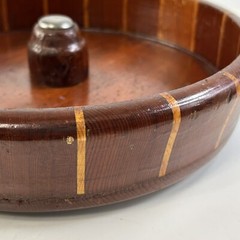 Vintage California Redwood Nut Cracker Bowl Standard Specialty Company MCM 1940s