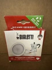 *1-Pack* Bialetti Replacement Rubber Rings & Filter Plate 1 Cup Models 0800031