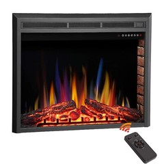R.W.FLAME 36” Recessed Electric Fireplace Insert,Remote Control,750W-1500W