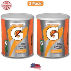 Gatorade Thirst Quencher Powder, Orange Flavor, 50.9 Ounce, Pack of 2