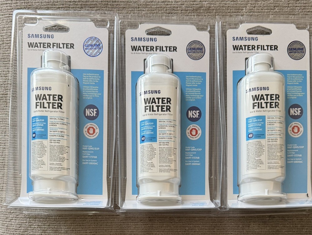 3PACK Genuine Samsung DA97-17376B HAF-QIN/EXP REFRIGERATOR Water Filter US Stock
