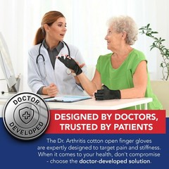 Doctor Developed Compression Gloves for Women and Men, Open-Finger Arthritis