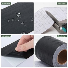 32ft x 4.2in Black Mirror Tape Border, Peel and Stick Mirror Border for Bathr…