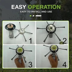 Universal Steel Wire Trimmer Head, Wire Trimming Head for Weedeater, Wire Trimme