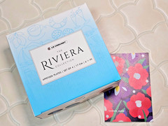 Le Creuset Plates 17cm Set of 4 RIVIERA Collection Teal Meringue Azure Nectar