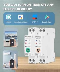 1P+N 63A Circuit Breaker Timer WIFI Smart Switch Energy Meter Voltage 110V 220V