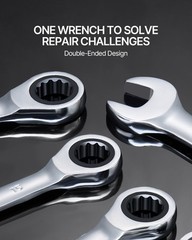 Combination Wrench Set 30 PCS SAE 1/4″ to 1″, Metric 8mm to 24mm Organizer Rack