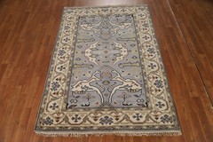 Oushak Oriental Accent Rug 4×6 Hand-knotted Wool Geometric Indian for Any Room