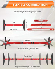 AXIUM Stair Tread Template Tool, Aluminum Alloy Stair Measuring Tool, Adjustable