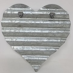Galvanized Metal Heart Valentine Day Craft Valentine Decoration Corrugated 6.5in