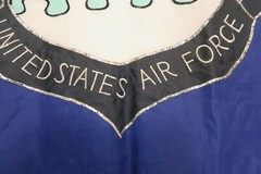 UNITED STATES AIR FORCE, USAF, Military applique decorative HOUSE flag 2-sided