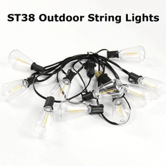 50-200FT LED Outdoor String Lights ST38 Shatterproof 2700K Patio Lights