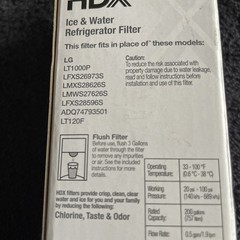 HDX EQL-1-S Standard Refrigerator Water Filter Replacement For LG LT1000P