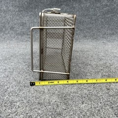 Stainless Steel Mesh Rectangular Washing Basket, 9” L x 7” W x 3.25” H New Other