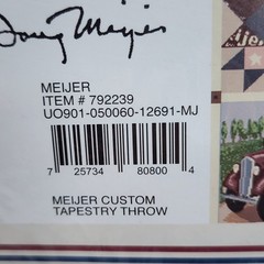 New Meijer Grocery Store Retirement Cotton Throw Blanket Tapestry 60×52
