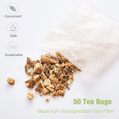 50 Bags Roasted Dandelion Root Tea Bags, 2.5/Bags, Natural Dried Dandelion…