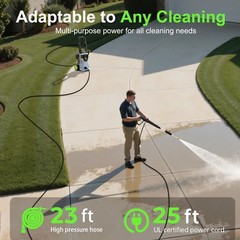 Electric Pressure Washer 5000PSI Max 3.0GPM Portable Power Washer 4 Quick Nozzle