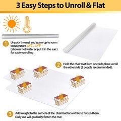Chair Mat for Carpet 48” x 36” Thick Rectangle Computer Desk Office Chair Mat