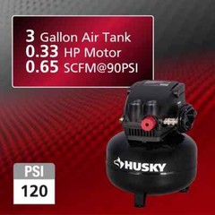 Husky 3 Gal. 120PSI Portable Electric Pancake Air Compressor