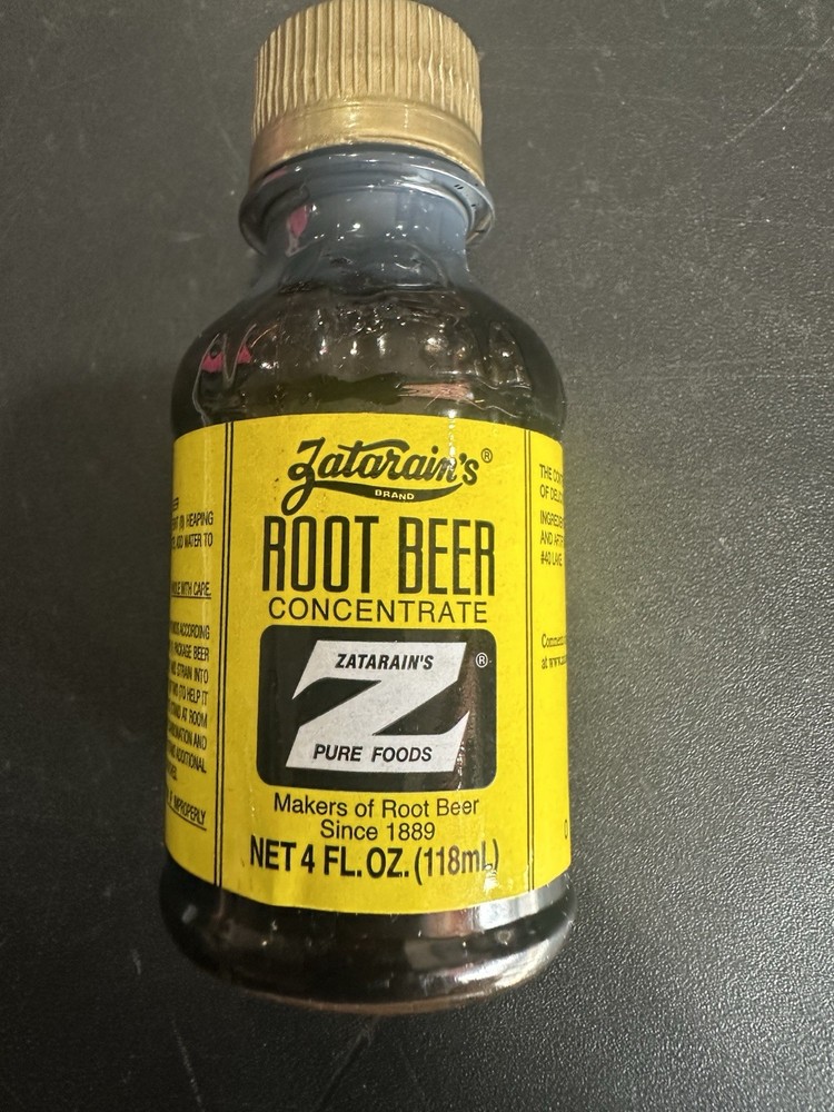 Zatarains 4 oz Root Beer Concentrate Makes 5 Gallons Expires Sept 2026 NEW