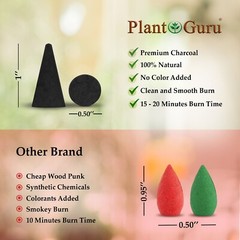 UNSCENTED Charcoal Incense Cones 1″ TOPFLOW Bulk Wholesale Lot For Burner Holder