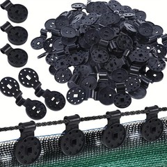 100PCS Black Plastic Net Clips – For Shade Cloth & Garden Netting Fixing