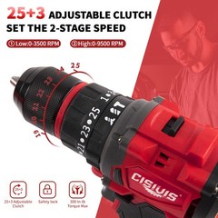18V Cordless Brushless Drill Driver Kit with Battery & Charger For Milwaukee M18