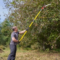 30ft Manual Pole Saw Extendable Tree Pruner Fiberglass Pole Scissors