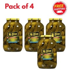 (4 pack) Mt. Olive Kosher Baby Dill Jumbo Pickles – 66 fl oz
